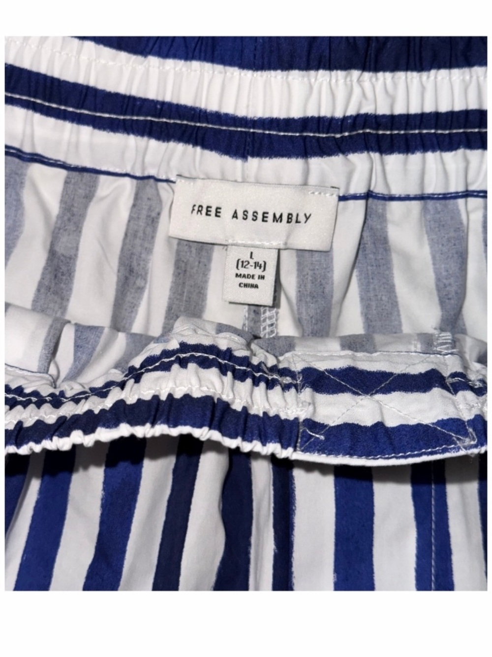 Free Assembly Blue & White Striped Matching Set - Picture 8 of 9